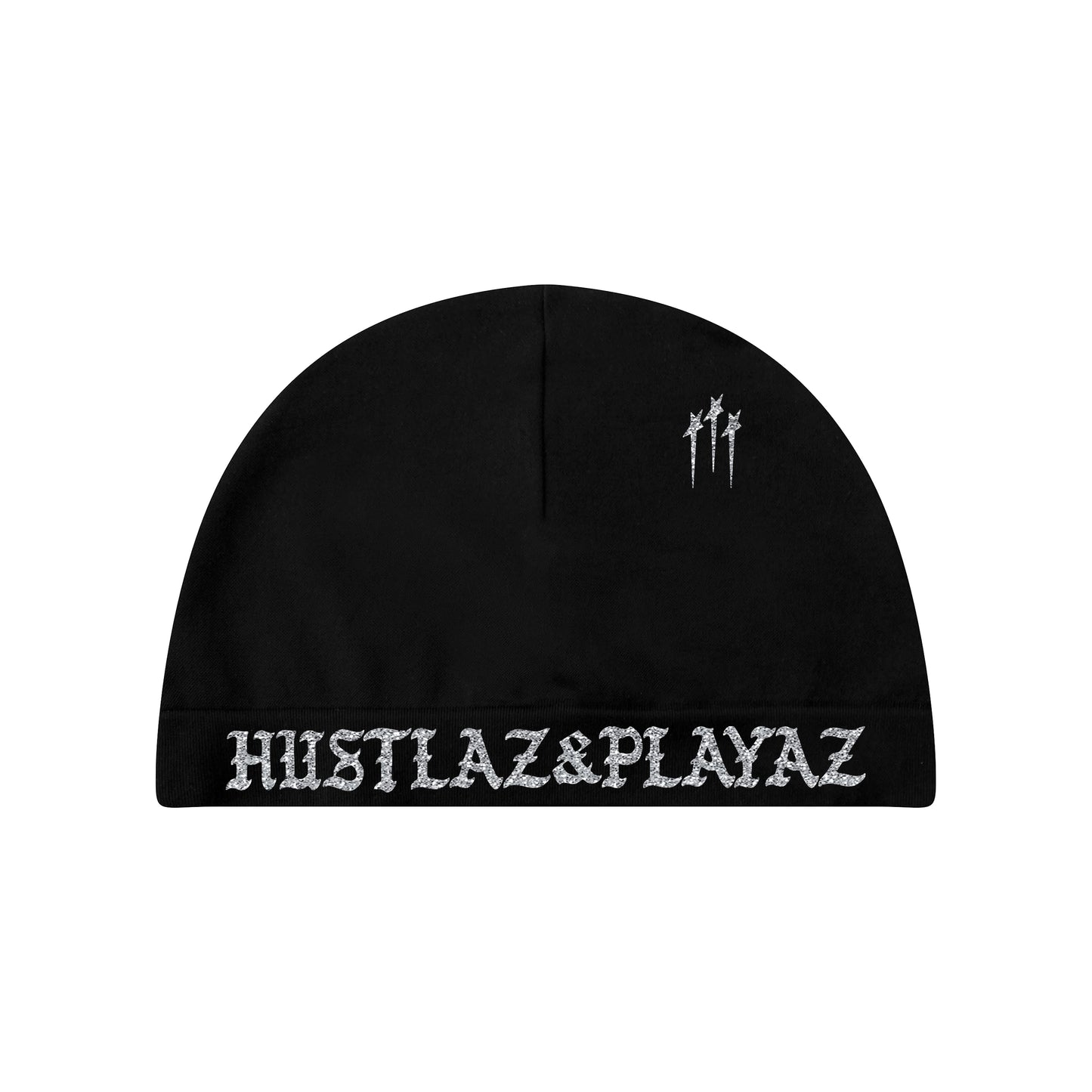 Glittered Stretchable Skull Cap Beanie